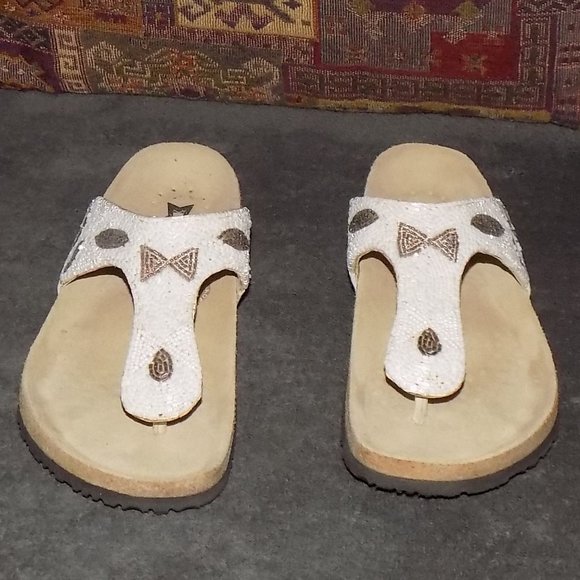 Mephisto White and Brown Sandals - Picture 6 of 14